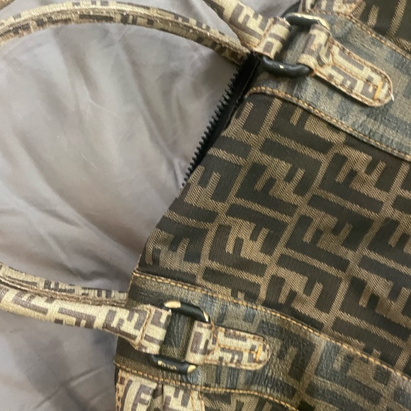 Fendi Mixed Media Large Boston Bag - Picture 4 of 6